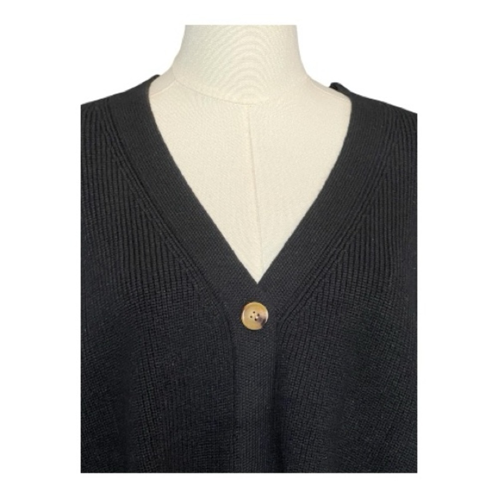 NWOT Lillusory Black Oversized V-Neck Button-Front Cardigan | Sz S - Picture 2 of 6